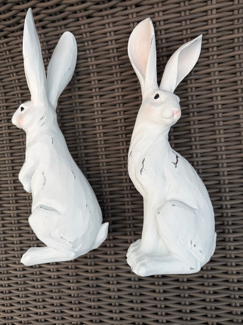 White Decorative Rabbit Figurines - Set of 2 - NWT - Picture 9 of 16